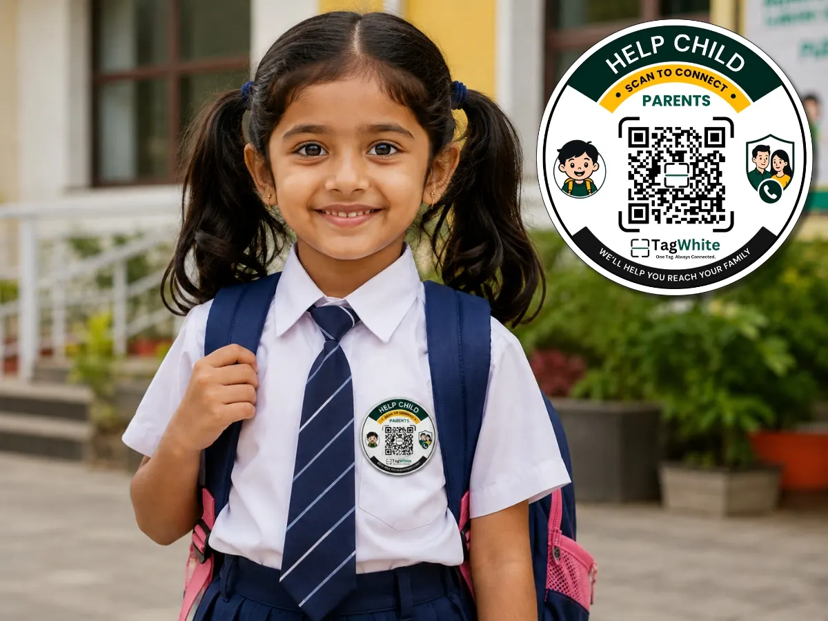 TagWhite Kid safety tag